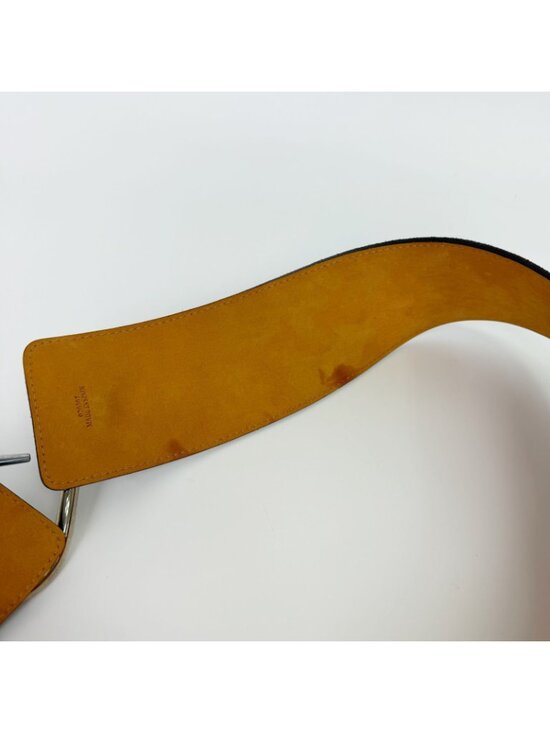 Loewe Suede Wide Hook Buckle Belt Brown Silver Vintage main image 5